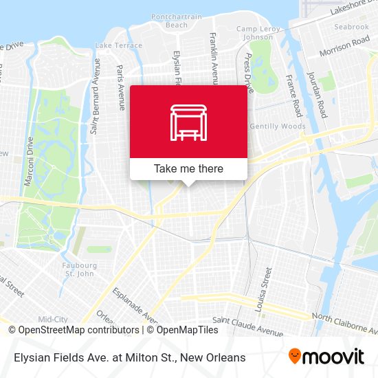 Elysian Fields Ave. at Milton St. map