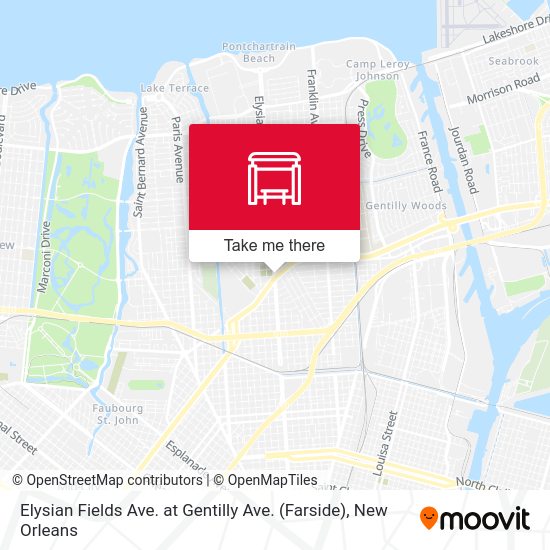 Mapa de Elysian Fields Ave. at Gentilly Ave. (Farside)