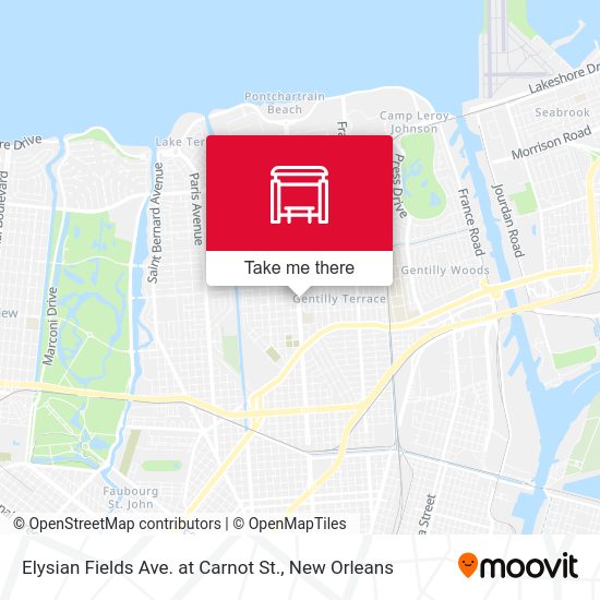 Mapa de Elysian Fields Ave. at Carnot St.