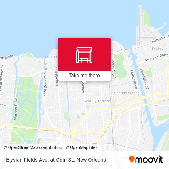 Elysian Fields Ave. at Odin St. map