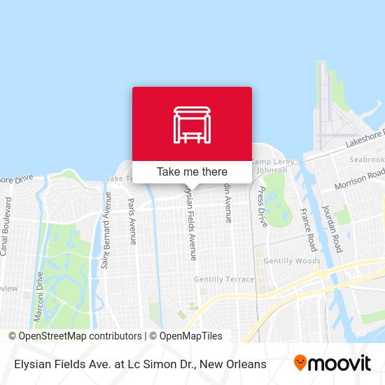 Mapa de Elysian Fields Ave. at Lc Simon Dr.