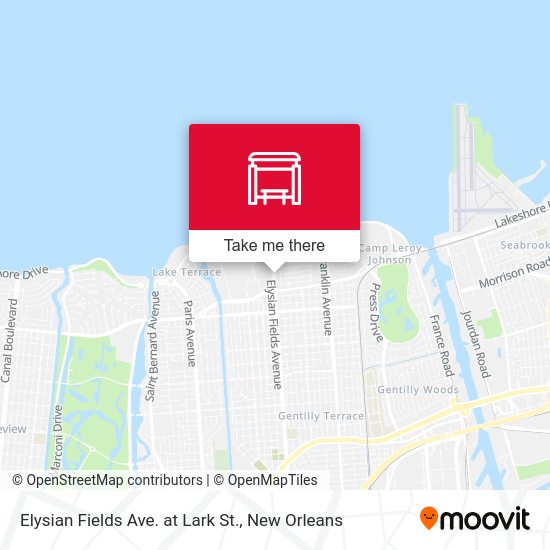 Mapa de Elysian Fields Ave. at Lark St.