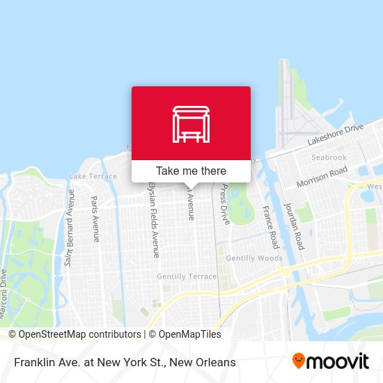 Franklin Ave. at New York St. map