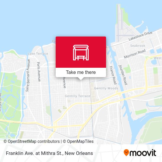 Franklin Ave. at Mithra St. map