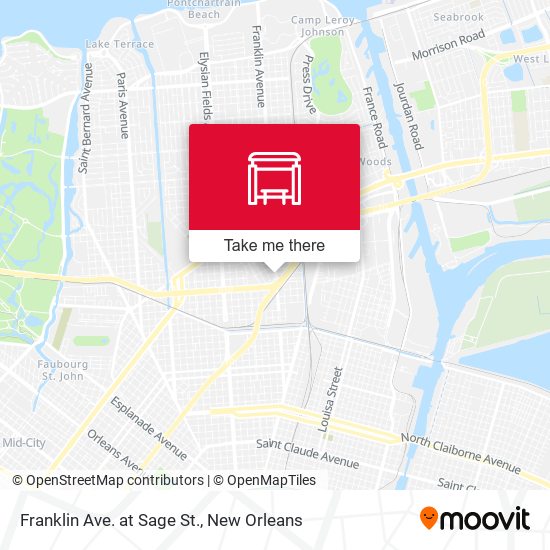 Franklin Ave. at Sage St. map
