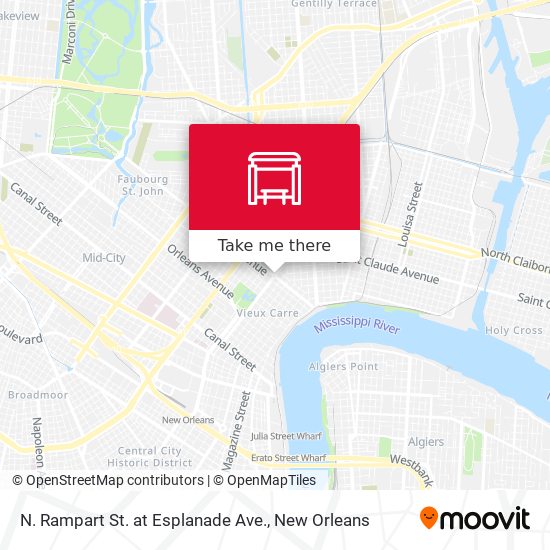Mapa de N. Rampart St. at Esplanade Ave.