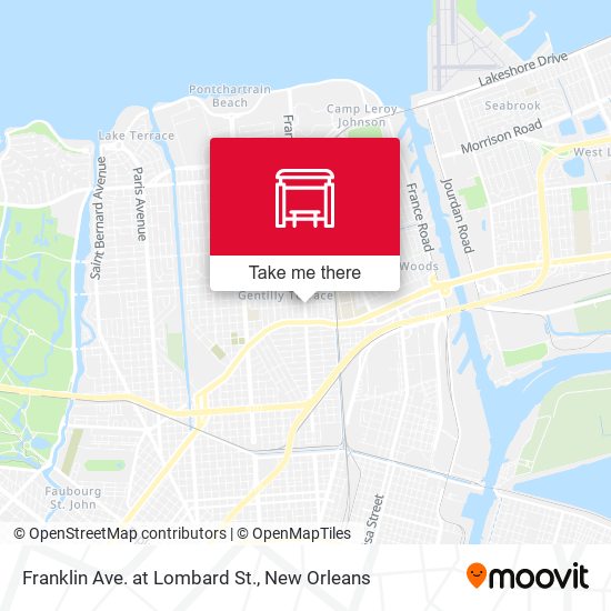 Franklin Ave. at Lombard St. map