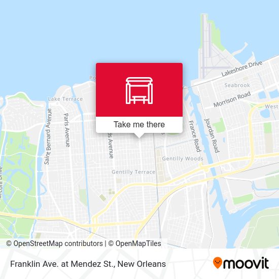 Franklin Ave. at Mendez St. map