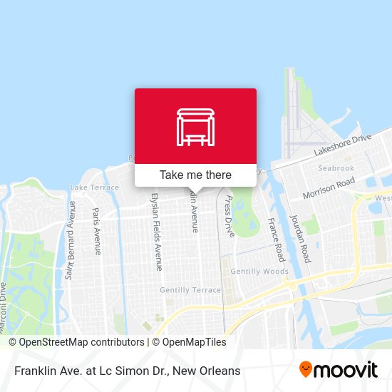 Franklin Ave. at Lc Simon Dr. map