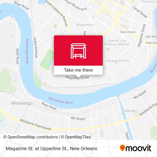 Magazine St. at Upperline St. map