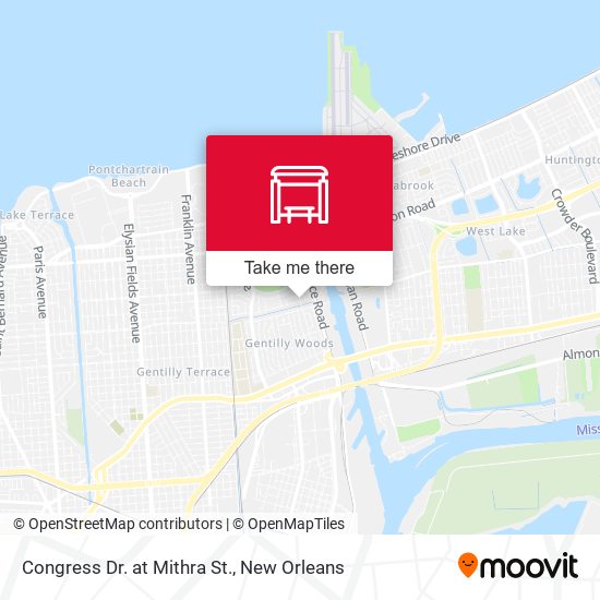 Congress Dr. at Mithra St. map