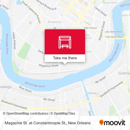 Magazine St. at Constantinople St. map