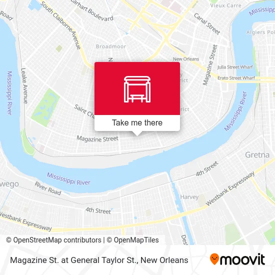 Magazine St. at General Taylor St. map