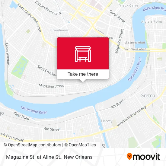 Magazine St. at Aline St. map