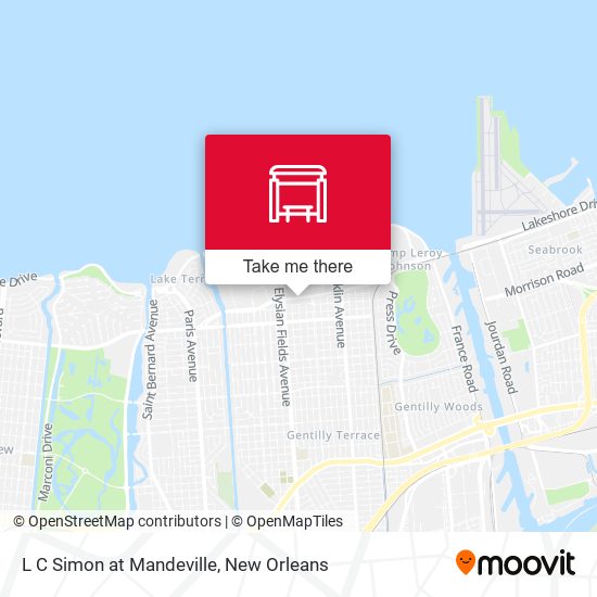 Mapa de L C Simon at Mandeville
