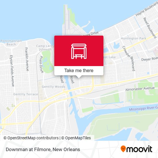 Downman at Filmore map