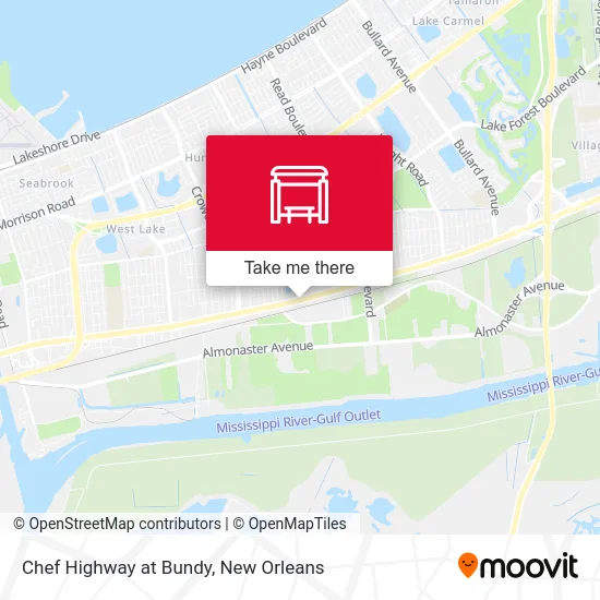 Chef Highway at Bundy map