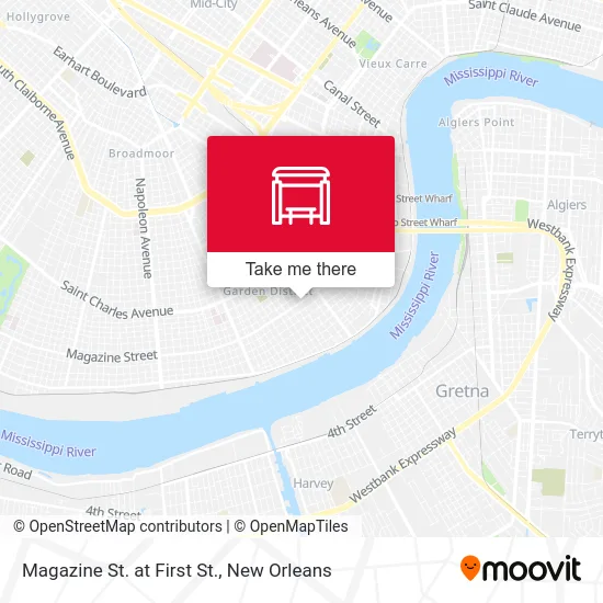 Magazine St. at First St. map