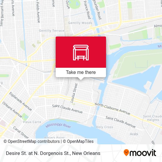 Mapa de Desire St. at N. Dorgenois St.