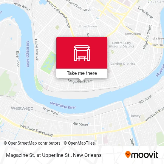 Magazine St. at Upperline St. map