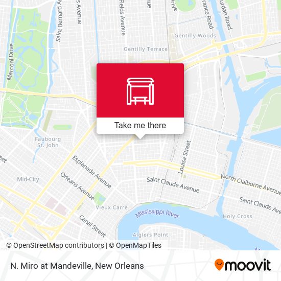 N. Miro at Mandeville map