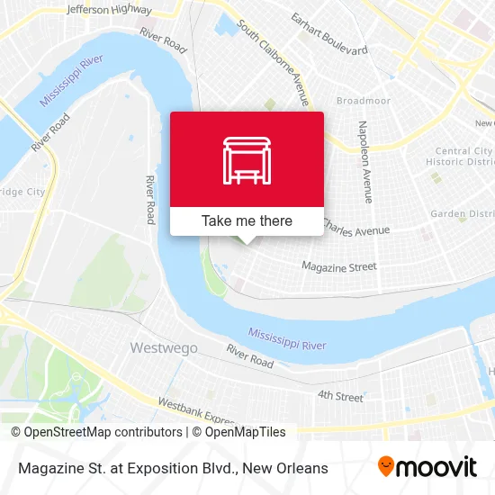 Magazine St. at Exposition Blvd. map