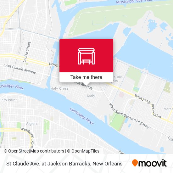 Mapa de St Claude Ave. at Jackson Barracks