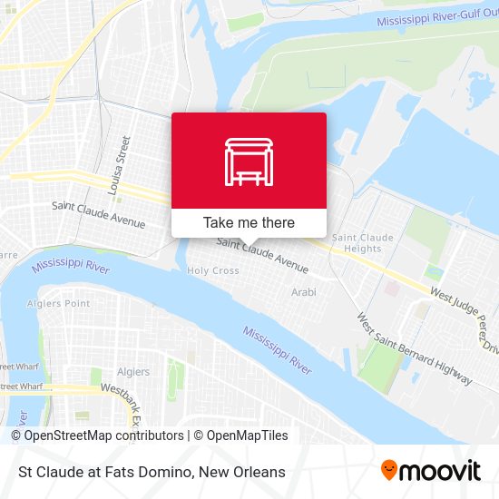 St Claude at Fats Domino map