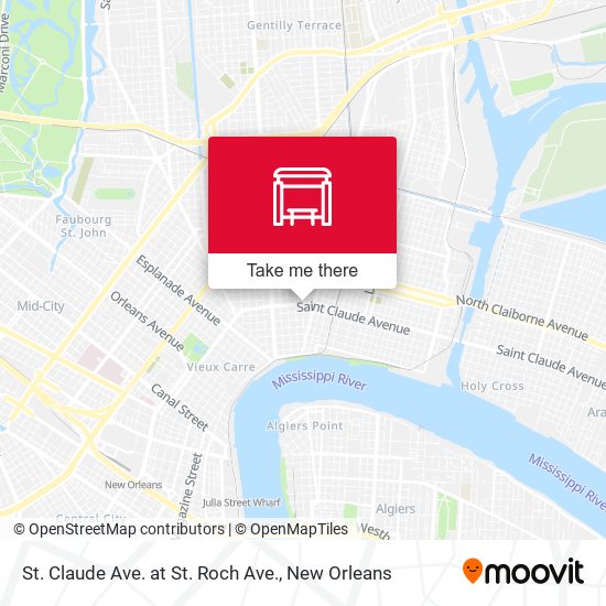 Mapa de St. Claude Ave. at St. Roch Ave.
