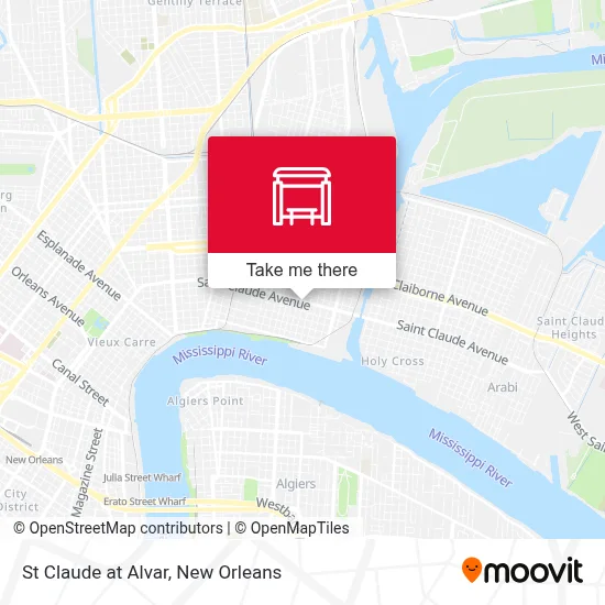 St Claude at Alvar map