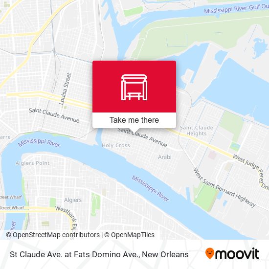 St Claude Ave. at Fats Domino Ave. map