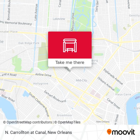 N. Carrollton at Canal map