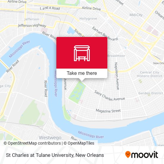 Mapa de St Charles at Tulane University
