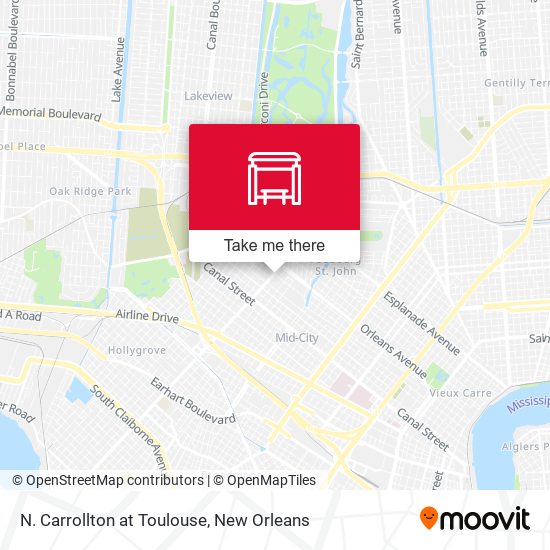 N. Carrollton at Toulouse map
