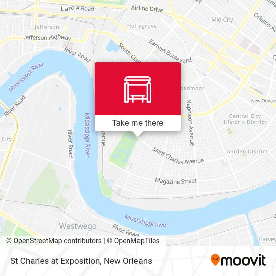 St Charles at Exposition map