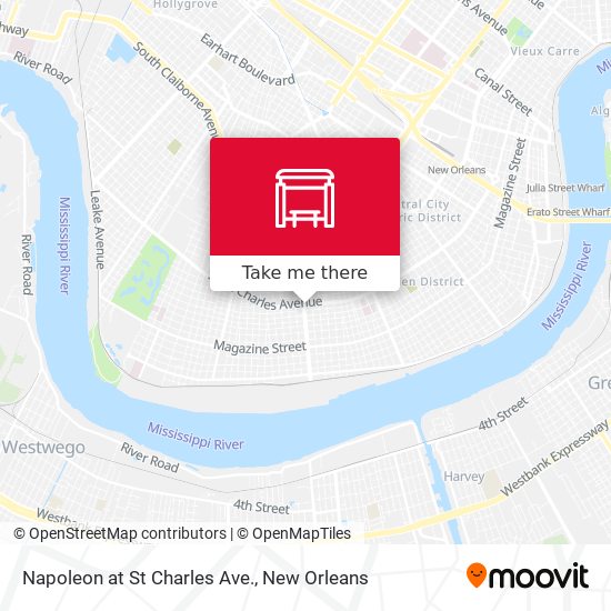 Napoleon at St Charles Ave. map