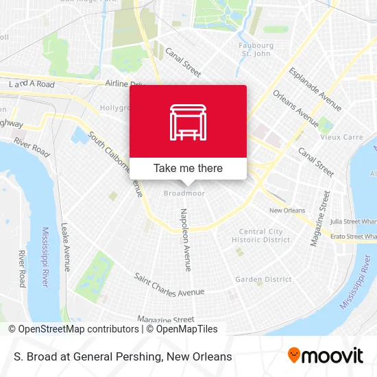 S. Broad at General Pershing map