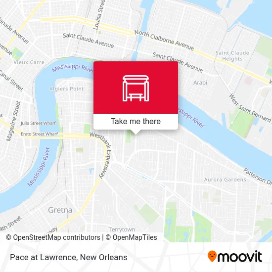 Pace at Lawrence map