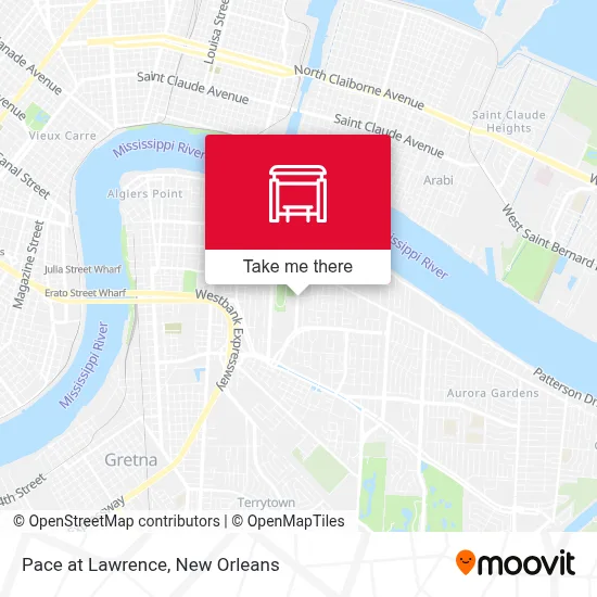 Pace at Lawrence map