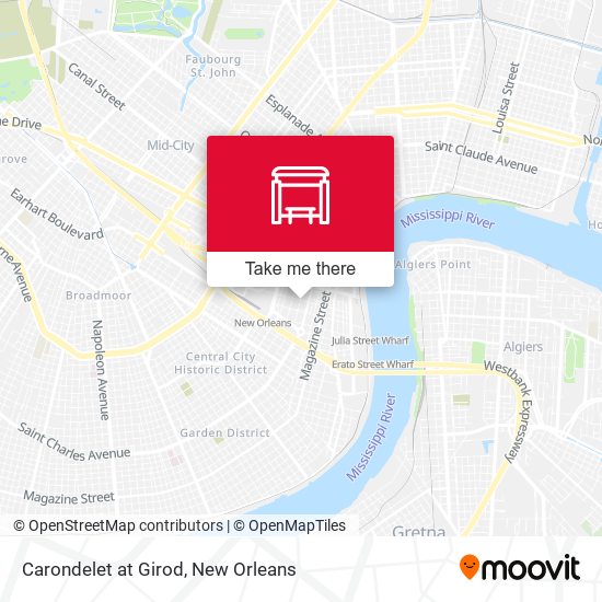 Carondelet at Girod map