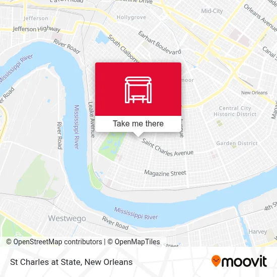 St Charles at State map