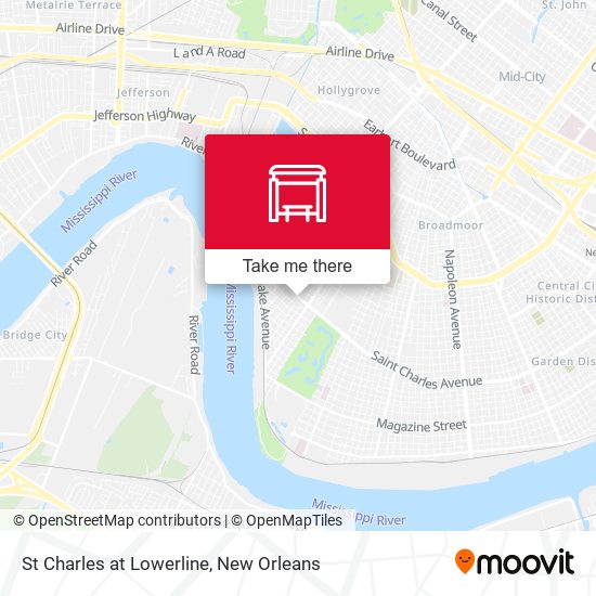 St Charles at Lowerline map