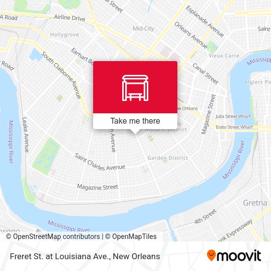 Mapa de Freret St. at Louisiana Ave.