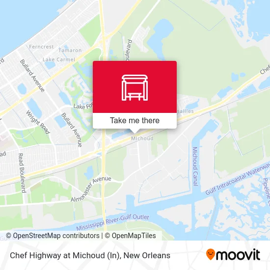 Mapa de Chef Highway at Michoud (In)