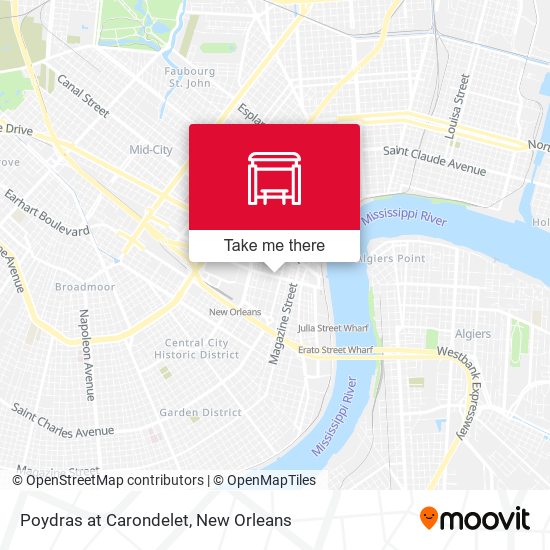 Poydras at Carondelet map