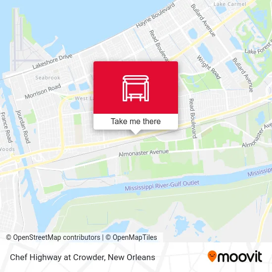 Chef Highway at Crowder map