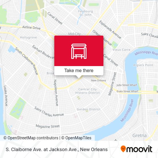 Mapa de S. Claiborne Ave. at Jackson Ave.