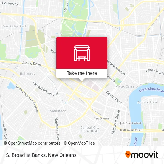 S. Broad at Banks map