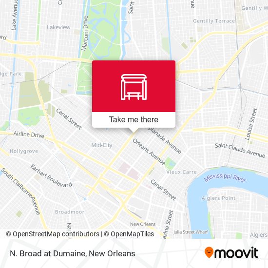 N. Broad at Dumaine map