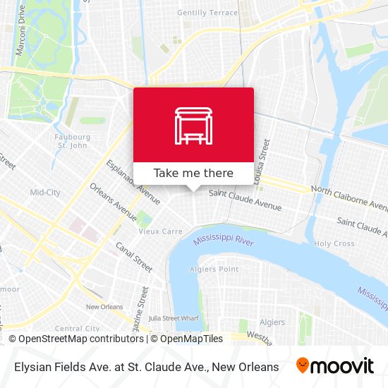 Mapa de Elysian Fields Ave. at St. Claude Ave.